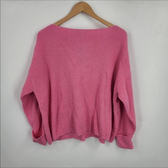 French Connection Waffle Knit Millie Mozart Slash Neck Sweater | SMALL | NWT - Picture 2 of 9